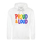 Proud And Loud Retro Spectrum Pride Month Unisex Hoodie