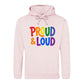 Proud And Loud Retro Spectrum Pride Month Unisex Hoodie