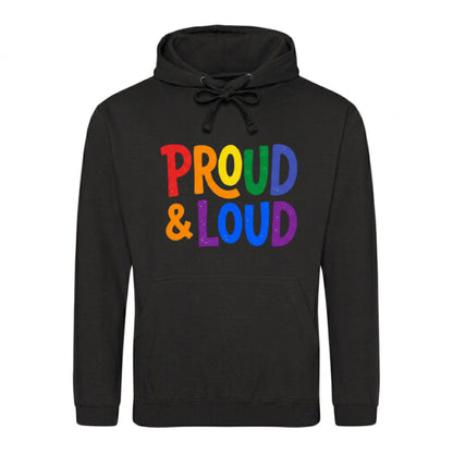 Proud And Loud Retro Spectrum Pride Month Unisex Hoodie