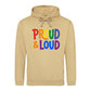 Proud And Loud Retro Spectrum Pride Month Unisex Hoodie
