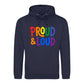 Proud And Loud Retro Spectrum Pride Month Unisex Hoodie