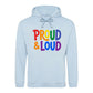 Proud And Loud Retro Spectrum Pride Month Unisex Hoodie