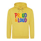 Proud And Loud Retro Spectrum Pride Month Unisex Hoodie