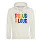 Proud And Loud Retro Spectrum Pride Month Unisex Hoodie