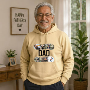 Proud Dad Photo Style Printed father day hoodie