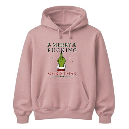 Provocative holiday hand gesture Christmas Unisex Hoodie