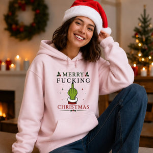 Provocative holiday hand gesture Christmas Unisex Hoodie