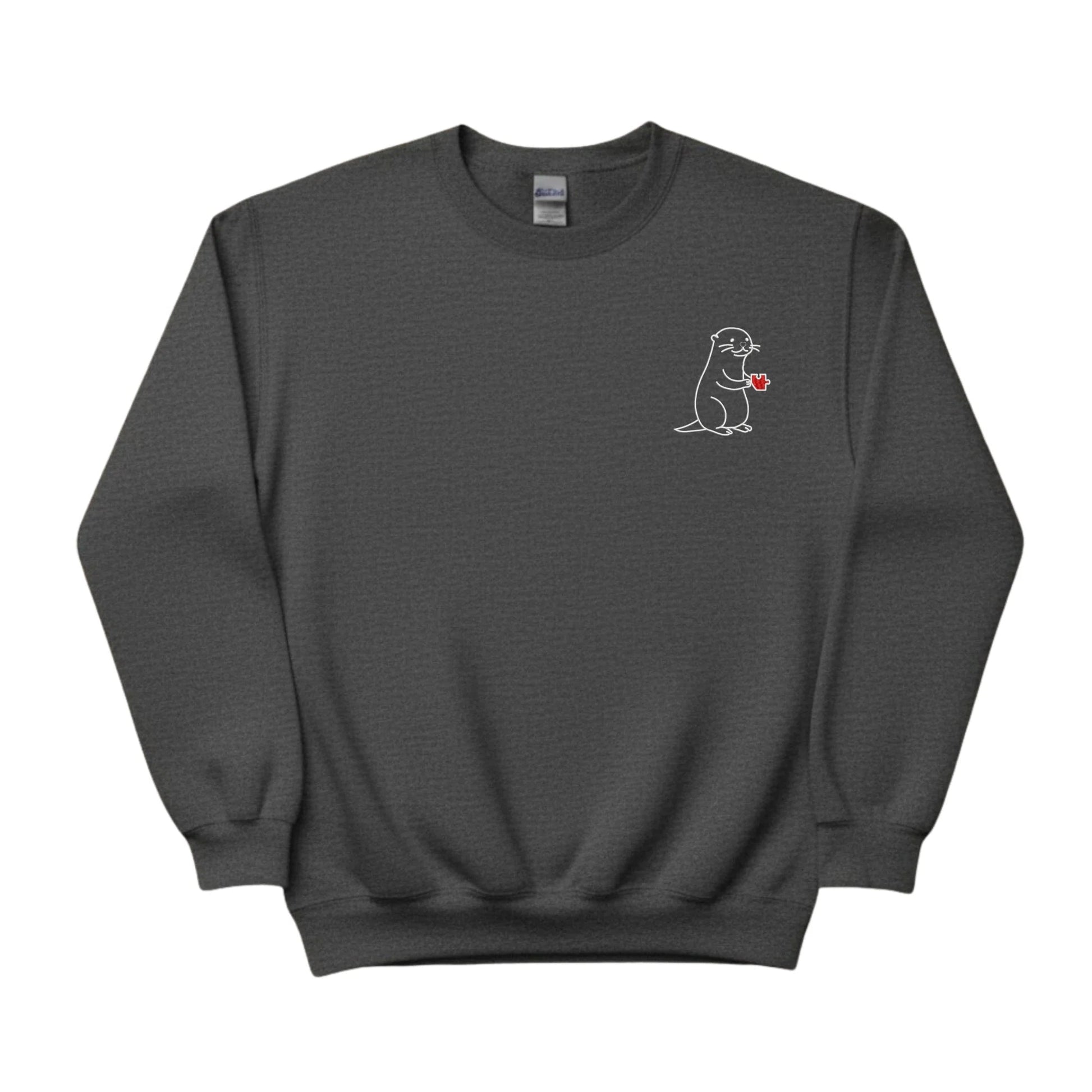 Two Halves, One Heart Sketch Embroidery SweatShirt - EWB104