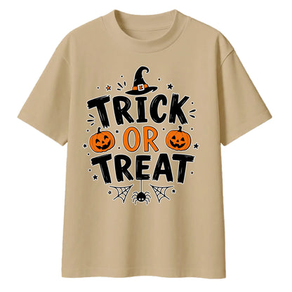 Pumpkin trick or treat graphic Halloween Oversized t-shirt