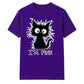Crazy Scruffy Cat I'm Fine Slogan Graphic Unisex T-Shirt