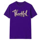 Cursive script thankful word Thanksgiving Unisex T-Shirt