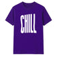 Minimalist Elongated Chill Typo Print Unisex T-Shirt
