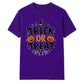 Spooky spider web text graphic Halloween Unisex t-shirt