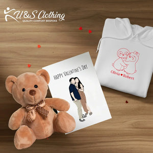 Love Birds Personalised Printed Gift Bundle with Hoodie For Her