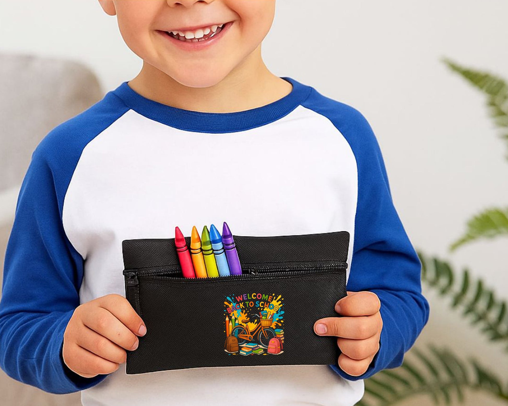 Welcome Back To School Pencil Case, Zippered, Durable & Cute, To Keep School Supplies Organized M8484