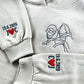 Custom Photo Embroidered Hoodie, Personalised Family Matching Sketch from Photo Unisex Jumper, 1st Anniversary Special Date Initial Sweater
