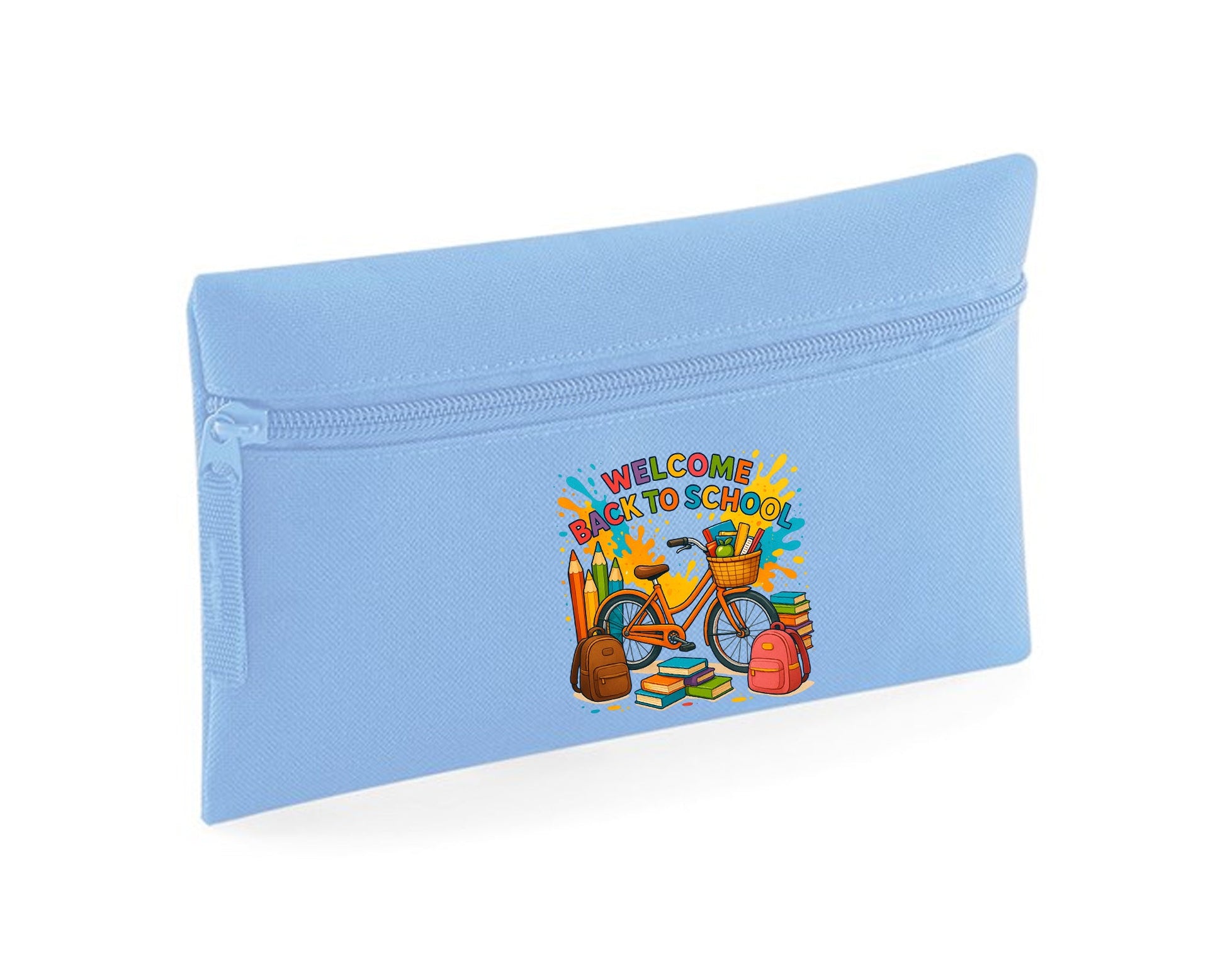 Welcome Back To School Pencil Case, Zippered, Durable & Cute, To Keep School Supplies Organized M8484