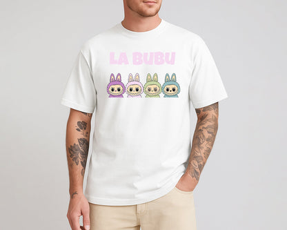 Labubu Graphic Oversize T-Shirt, Cool And Funny Cartoon Printed Tee, 100% Organic Cotton Gift For Men & Women M8427