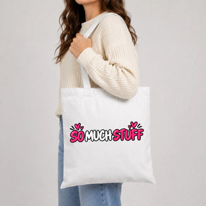 Quirky bubble quote so much stuff cotton canvas Tote Bag