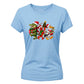 Quirky coastal animals graphic Christmas Ladies T-Shirt