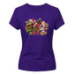 Quirky coastal animals graphic Christmas Ladies T-Shirt