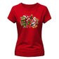 Quirky coastal animals graphic Christmas Ladies T-Shirt