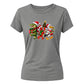 Quirky coastal animals graphic Christmas Ladies T-Shirt