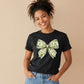 Quirky Money Banknote Bow Graphic Ladies T-Shirt