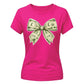 Quirky Money Banknote Bow Graphic Ladies T-Shirt
