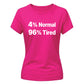 Quirky Percent Tired Slogan Print ladies fit T-Shirt