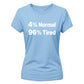 Quirky Percent Tired Slogan Print ladies fit T-Shirt