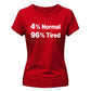 Quirky Percent Tired Slogan Print ladies fit T-Shirt