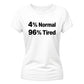Quirky Percent Tired Slogan Print ladies fit T-Shirt