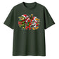 Quirky swamp animals graphic Christmas Oversized T-Shirt