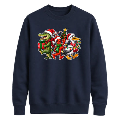Quirky swamp wildlife holiday Christmas Unisex Sweatshirt
