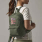 Labubu Look Who’s Here Backpack, Unisex Cartoon Printed Mini Essential Fashion Bag, Front Zip Pocket Kawayi Lovers M8426