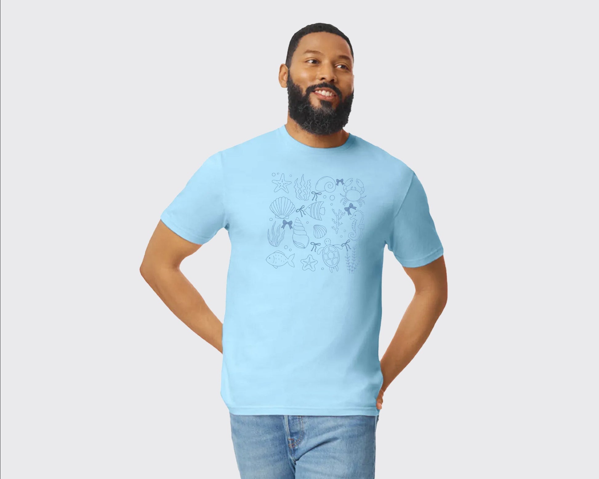 Summer Beach Vibes Gildan Adult T-Shirt, Coastal Graphic Tee For Men & Women, Classic Fit Vacation Shirt For Beach Days M8441