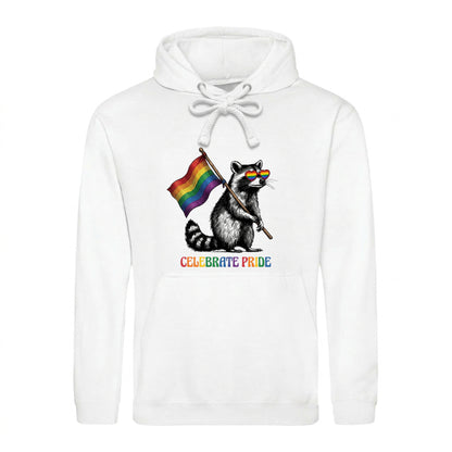 Raccoon Celebrates Pride Flag Pride Month Unisex Hoodie