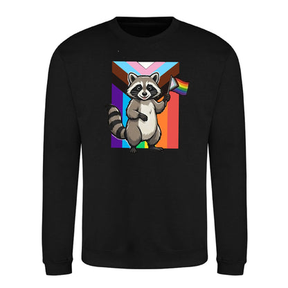 Raccoon Pride Flag Parade Pride Month Unisex Sweatshirt