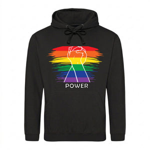 Rainbow Fist Power Solidarity Pride Month Unisex Hoodie