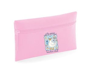 Silly Goose Teacher Club Pencil Case, Cute Printed Duck Back To School Supply Organizer For Kids, Teachers & Students M8479