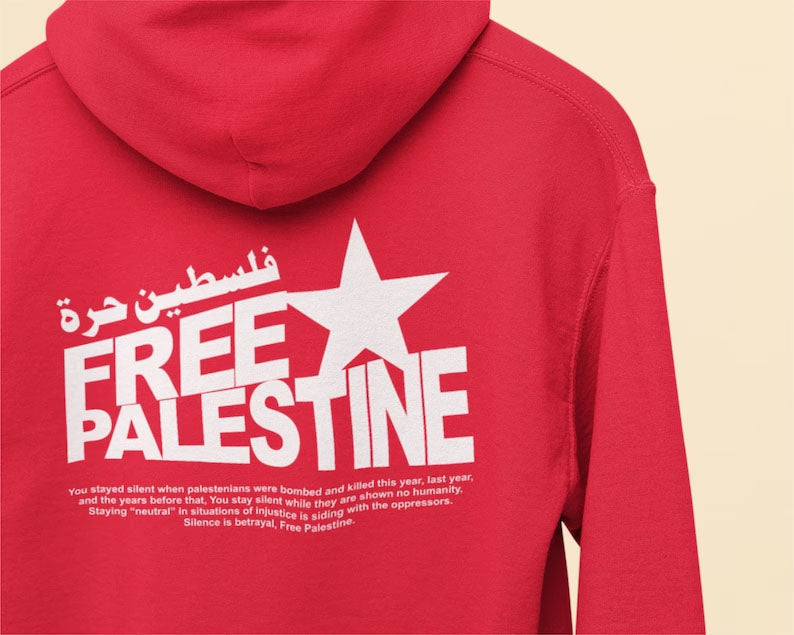 Support Palestine Freedom Hoodie, Free Palestine Solidarity Protest Jumper, Comfort Colors XS-4XL Sizes Comfy Hoody, Save Palestine Clothing