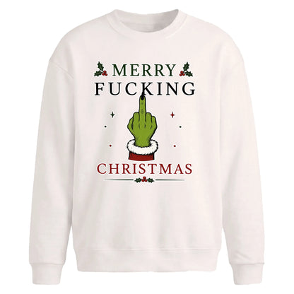 Rebellious sarcastic quote Christmas Oversized Sweatshirt