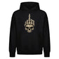 Rebellious skeleton middle finger Halloween Oversized Hoodie