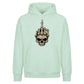 Rebellious skeleton middle finger Halloween Oversized Hoodie