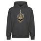 Rebellious skeleton middle finger Halloween Oversized Hoodie