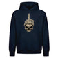 Rebellious skeleton middle finger Halloween Oversized Hoodie
