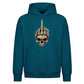 Rebellious skeleton middle finger Halloween Oversized Hoodie