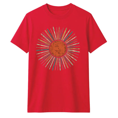 Retro sunburst graphic unisex t-shirt