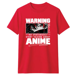 Warning May Start Talking About Anime Unisex T Shirt